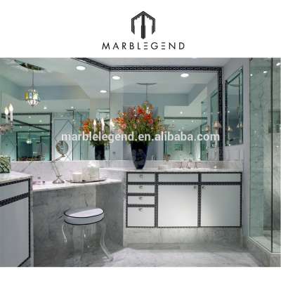 volakas white marble modern vanity design for bathroom